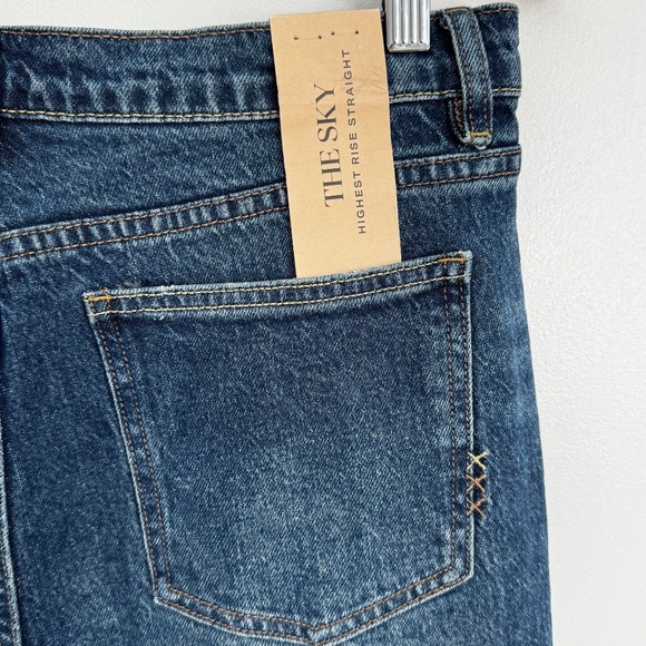 NWT Scotch & Soda "The Sky" Highest Rise Straight Jeans Tribeca Blue Size 8/29 - Picture 8 of 16